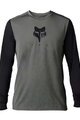 FOX Cycling summer long sleeve jersey - RANGER TRU DRI - grey/black
