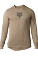 FOX Cycling summer long sleeve jersey - RANGER TRU DRI - brown