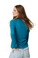 FOX Cycling long sleeve t-shirt - BOUNDARY LADY - blue