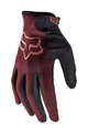 FOX Cycling long-finger gloves - RANGER LADY - black/bordeaux