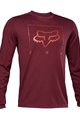 FOX Cycling winter long sleeve jersey - RANGER TRED - bordeaux