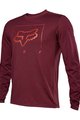 FOX Cycling winter long sleeve jersey - RANGER TRED - bordeaux