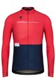 GOBIK Cycling winter long sleeve jersey - SUPERCOBBLE - blue/red