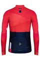 GOBIK Cycling winter long sleeve jersey - SUPERCOBBLE - blue/red