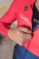 GOBIK Cycling winter long sleeve jersey - SUPERCOBBLE - blue/red