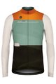 GOBIK Cycling winter long sleeve jersey - COBBLE - black/ivory/green/orange