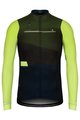 GOBIK Cycling winter long sleeve jersey - COBBLE - anthracite/green/blue