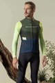 GOBIK Cycling winter long sleeve jersey - COBBLE - anthracite/green/blue