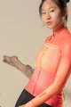 GOBIK Cycling winter long sleeve jersey - COBBLE LADY - orange/pink