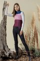 GOBIK Cycling winter long sleeve jersey - COBBLE LADY - pink/ivory/blue/bordeaux