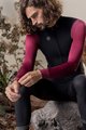 GOBIK Cycling winter long sleeve jersey - PACER BLEND - ivory/black/bordeaux