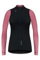GOBIK Cycling winter long sleeve jersey - COBBLE BLEND LADY - black/ivory/pink