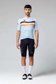 GOBIK Cycling short sleeve jersey - STARK - light blue/bordeaux/orange