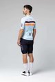 GOBIK Cycling short sleeve jersey - STARK - light blue/bordeaux/orange