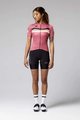 GOBIK Cycling short sleeve jersey - STARK LADY - bordeaux/pink/yellow