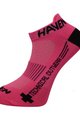 HAVEN Cycling ankle socks - SNAKE SILVER NEO - pink/black