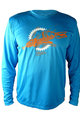 HAVEN Cycling summer long sleeve jersey - NAVAHO LONG MTB - orange/blue