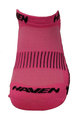 HAVEN Cycling ankle socks - SNAKE SILVER NEO - pink/black