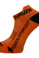 HAVEN Cycling ankle socks - SNAKE SILVER NEO - orange/black