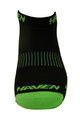 HAVEN Cycling ankle socks - SNAKE SILVER NEO - black/green