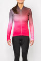 HOLOKOLO Cycling winter long sleeve jersey - DAZZLE LADY WINTER - pink/black