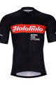 HOLOKOLO Cycling short sleeve jersey and shorts - OBSIDIAN - red/black