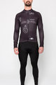 HOLOKOLO Cycling winter long sleeve jersey - BLACK OUT WINTER - black