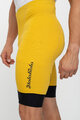 HOLOKOLO Cycling shorts without bib - ELITE - black/yellow
