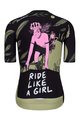 HOLOKOLO Cycling short sleeve jersey - WIND ELITE LADY - black/multicolour