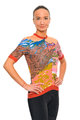 HOLOKOLO Cycling short sleeve jersey and shorts - FREE ELITE LADY - multicolour/orange/black