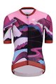 HOLOKOLO Cycling short sleeve jersey - SUNSET ELITE LADY - multicolour/pink