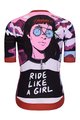 HOLOKOLO Cycling short sleeve jersey - SUNSET ELITE LADY - multicolour/pink