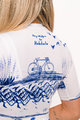 HOLOKOLO Cycling short sleeve jersey - EXPLORE ELITE LADY - blue/white