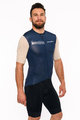 HOLOKOLO Cycling short sleeve jersey and shorts - VIBES - black/ivory/blue