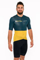HOLOKOLO Cycling short sleeve jersey and shorts - VIBES - green/black/yellow