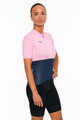 HOLOKOLO Cycling short sleeve jersey and shorts - VIBES LADY - pink/blue/black