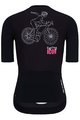 HOLOKOLO Cycling short sleeve jersey - ICON ELITE LADY - black/white/pink