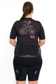 HOLOKOLO Cycling short sleeve jersey - ICON ELITE LADY - black/white/pink