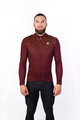 HOLOKOLO Cycling winter long sleeve jersey - STARLIGHT WINTER - bordeaux