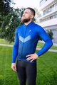 HOLOKOLO Cycling winter long sleeve jersey - ARROW WINTER - blue