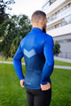 HOLOKOLO Cycling winter long sleeve jersey - ARROW WINTER - blue