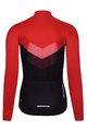 HOLOKOLO Cycling winter long sleeve jersey - ARROW LADY WINTER - black/red