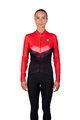 HOLOKOLO Cycling winter long sleeve jersey - ARROW LADY WINTER - black/red