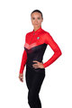 HOLOKOLO Cycling winter long sleeve jersey - ARROW LADY WINTER - black/red