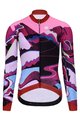 HOLOKOLO Cycling long sleeve jersey and bibtights - SUNSET LADY WINTER - multicolour/black