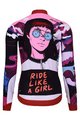 HOLOKOLO Cycling winter long sleeve jersey - SUNSET LADY WINTER - multicolour