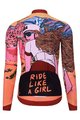 HOLOKOLO Cycling winter long sleeve jersey - FREE LADY WINTER - multicolour