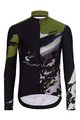 HOLOKOLO Cycling winter long sleeve jersey - CAMOUFLAGE WINTER - green/black