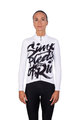 HOLOKOLO Cycling winter long sleeve jersey - STREETBEAT LADY WNT - white/black