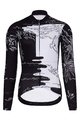 HOLOKOLO Cycling long sleeve jersey and bibtights - VENTURE LADY WINTER - white/black